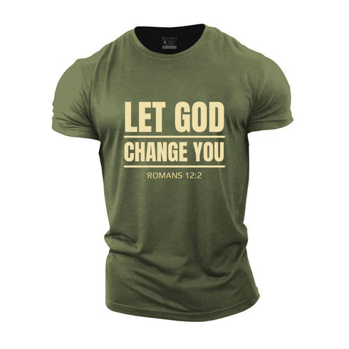 Men's Let God Change You Cotton T-Shirt